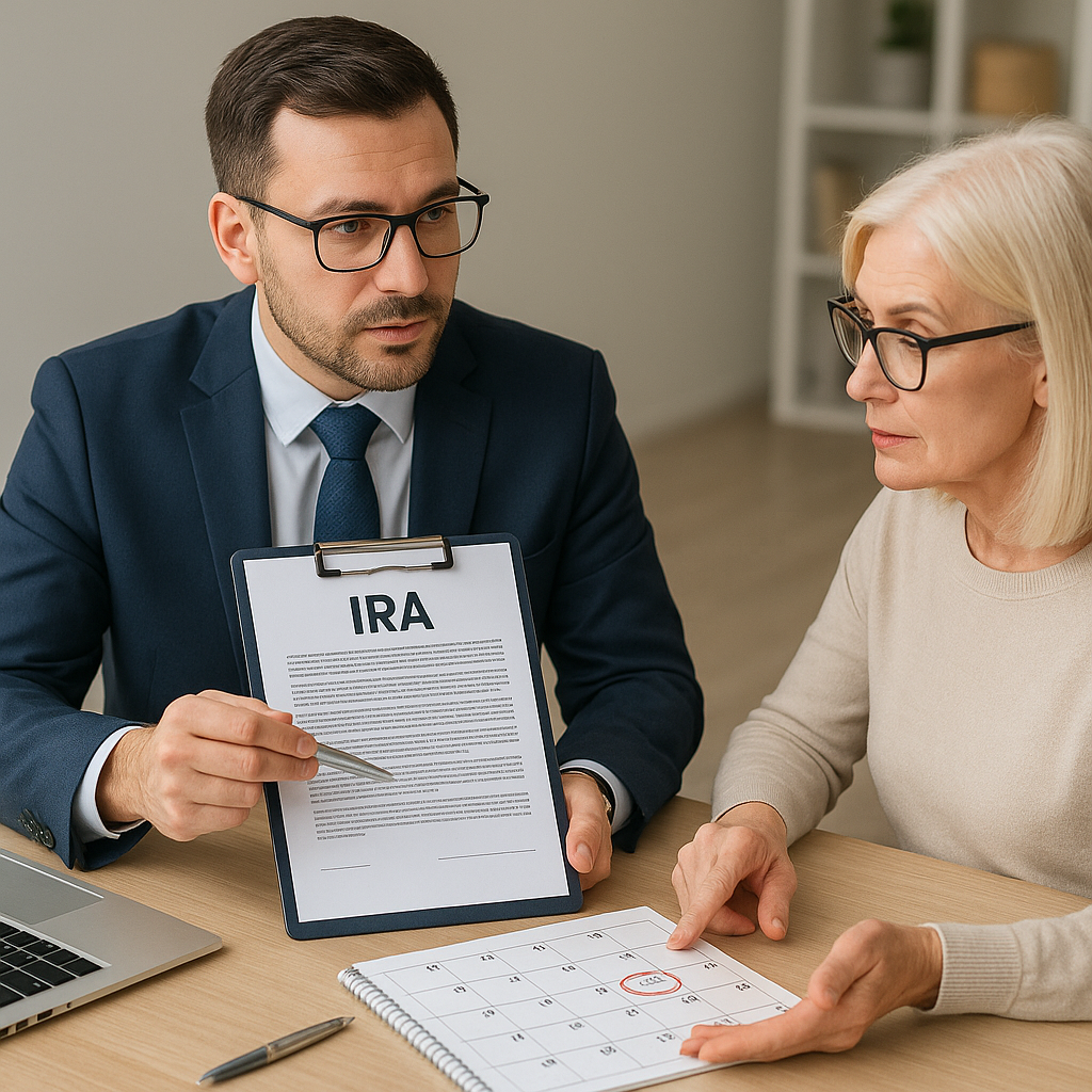 A professional image of a financial advisor review